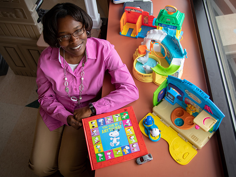 Child Life staff member Michelle Chambers offers children a space where they can play while getting well.
