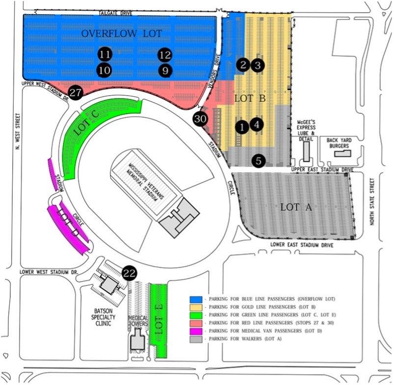 Stadium Parking Map