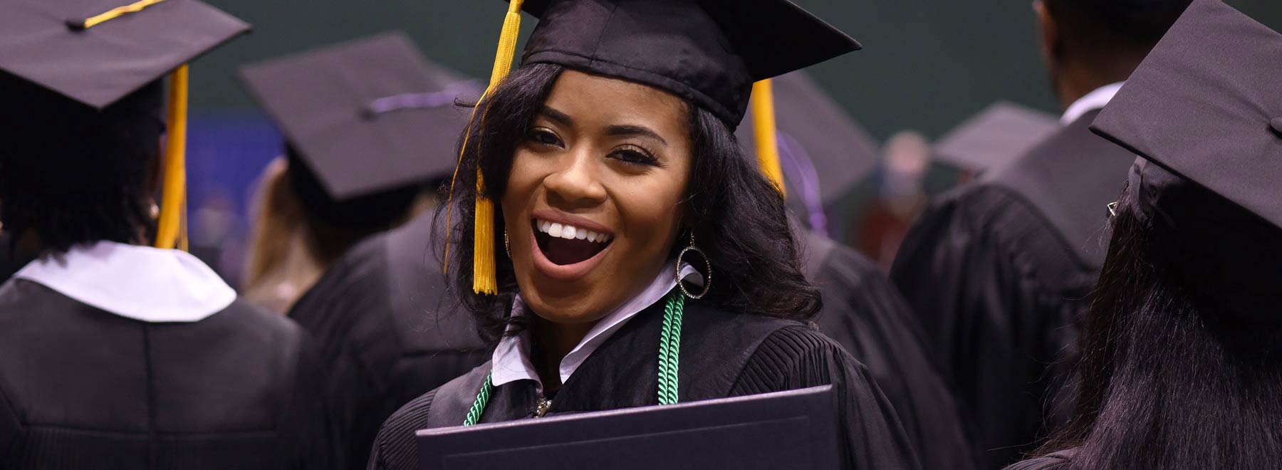 Close-up of an allied health professional at SHRP graduation