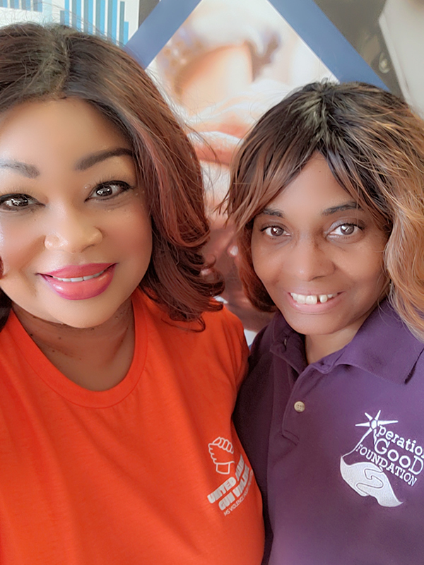 Group photo of two event facilitators.