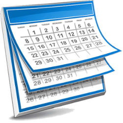 image of a calendar flipping to a new page